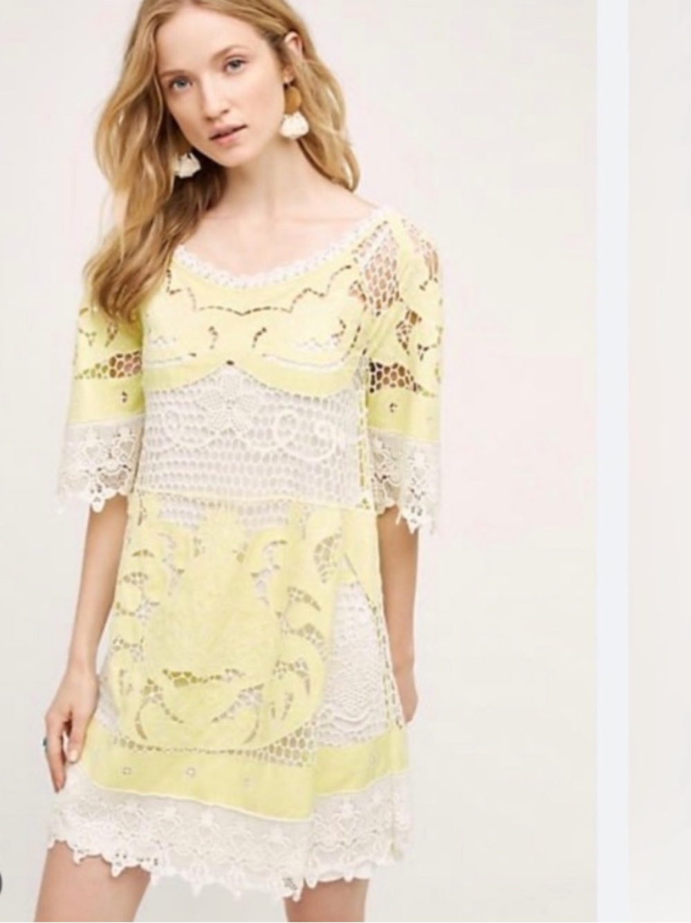 Anthropologie Moulinette Soeurs Crochet Slip Dress Size 2